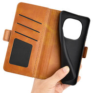 Xiaomi Redmi Note 15 5G Hoesje - MobyDefend Luxe Wallet Book Case (Sluiting Zijkant) - Lichtbruin