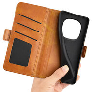 Xiaomi Redmi Note 15 Pro 4G Hoesje - MobyDefend Luxe Wallet Book Case (Sluiting Zijkant) - Lichtbruin