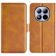 Xiaomi Redmi Note 15 Pro 4G Hoesje - MobyDefend Luxe Wallet Book Case (Sluiting Zijkant) - Lichtbruin