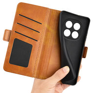 Xiaomi Redmi Note 15 Pro 5G Hoesje - MobyDefend Luxe Wallet Book Case (Sluiting Zijkant) - Lichtbruin