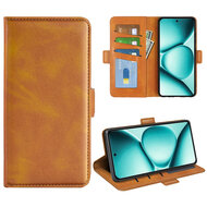 Xiaomi Redmi Note 15 Pro 5G Hoesje - MobyDefend Luxe Wallet Book Case (Sluiting Zijkant) - Lichtbruin