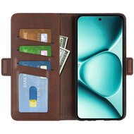 Xiaomi Redmi Note 15 Pro 5G Hoesje - MobyDefend Luxe Wallet Book Case (Sluiting Zijkant) - Bruin