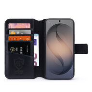 Samsung Galaxy S26 Hoesje - Luxe Leren MobyDefend Wallet Bookcase - Zwart