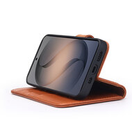 Samsung Galaxy S26 Hoesje - Luxe Leren MobyDefend Wallet Bookcase - Bruin