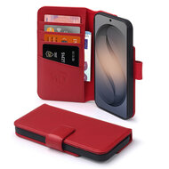 Samsung Galaxy S26 Hoesje - Luxe Leren MobyDefend Wallet Bookcase - Rood