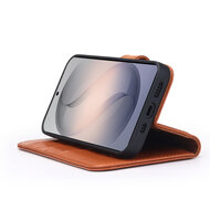 Samsung Galaxy S26 Ultra Hoesje - Luxe Leren MobyDefend Wallet Bookcase - Bruin