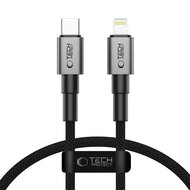 Tech-Protect Ultraboost DNA USB-C naar Lightning kabel - 1 Meter - Zwart-Grijs