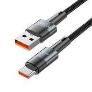 Tech-Protect Ultraboost USB-A naar USB-C kabel - 0,25 Meter - Zwart-Grijs