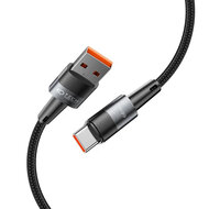Tech-Protect Ultraboost USB-A naar USB-C kabel - 0,25 Meter - Zwart-Grijs