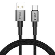 Tech-Protect Ultraboost DNA USB-A naar USB-C kabel - 1 Meter - Zwart-Grijs