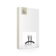 Tech-Protect Ultraboost DNA USB-A naar USB-C kabel - 1 Meter - Zwart-Grijs