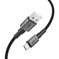 Tech-Protect Ultraboost DNA USB-A naar USB-C kabel - 2 Meter - Zwart-Grijs