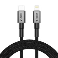 Tech-Protect Ultraboost DNA USB-C naar Lightning kabel - 2 Meter - Zwart-Grijs