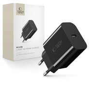 Tech-Protect Wall charger - Oplader met 1 USB-C poort - 20W - PD2.0 - Zwart