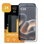 2-Pack Motorola Edge 70 Pro Screenprotectors - MobyDefend Screensavers Met Zwarte Randen - Gehard Glas 
