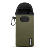 Hoesje voor Sony Xperia 1 VIII - MobyDefend Neopreen Pouch Met Karabijnhaak - Insteekhoesje - Riemlus Hoesje - Groen