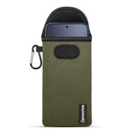 Hoesje voor Xiaomi 17T Pro - MobyDefend Neopreen Pouch Met Karabijnhaak - Insteekhoesje - Riemlus Hoesje - Groen