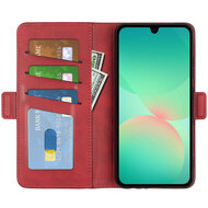 Samsung Galaxy A27 Hoesje - MobyDefend Luxe Wallet Book Case (Sluiting Zijkant) - Rood