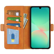 Samsung Galaxy A27 Hoesje - MobyDefend Luxe Wallet Book Case (Sluiting Zijkant) - Lichtbruin