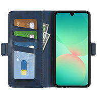 Samsung Galaxy A27 Hoesje - MobyDefend Luxe Wallet Book Case (Sluiting Zijkant) - Blauw