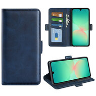 Samsung Galaxy A27 Hoesje - MobyDefend Luxe Wallet Book Case (Sluiting Zijkant) - Blauw