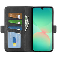 Samsung Galaxy A27 Hoesje - MobyDefend Luxe Wallet Book Case (Sluiting Zijkant) - Zwart