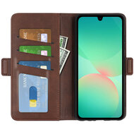 Samsung Galaxy A27 Hoesje - MobyDefend Luxe Wallet Book Case (Sluiting Zijkant) - Bruin