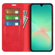 Samsung Galaxy A27 Hoesje - MobyDefend Luxe Wallet Bookcase (Magnetische Sluiting) - Rood