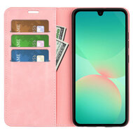 Samsung Galaxy A27 Hoesje - MobyDefend Luxe Wallet Bookcase (Magnetische Sluiting) - Roze
