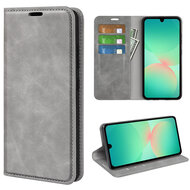 Samsung Galaxy A27 Hoesje - MobyDefend Luxe Wallet Bookcase (Magnetische Sluiting) - Grijs