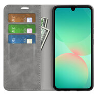 Samsung Galaxy A27 Hoesje - MobyDefend Luxe Wallet Bookcase (Magnetische Sluiting) - Grijs