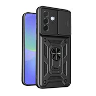 Samsung Galaxy A27 Hoesje - MobyDefend Pantsercase Met Draaibare Ring - Zwart