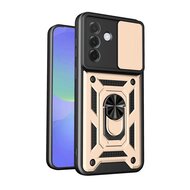 Samsung Galaxy A27 Hoesje - MobyDefend Pantsercase Met Draaibare Ring - Goud