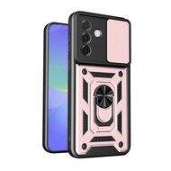 Samsung Galaxy A27 Hoesje - MobyDefend Pantsercase Met Draaibare Ring - Ros&eacute;