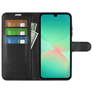 Samsung Galaxy A27 Hoesje - MobyDefend Kunstleren Wallet Book Case (Sluiting Voorkant) - Zwart
