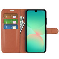Samsung Galaxy A27 Hoesje - MobyDefend Kunstleren Wallet Book Case (Sluiting Voorkant) - Bruin
