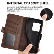 Sony Xperia 1 VIII Hoesje - MobyDefend Luxe Wallet Book Case (Sluiting Zijkant) - Lichtbruin
