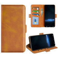 Sony Xperia 1 VIII Hoesje - MobyDefend Luxe Wallet Book Case (Sluiting Zijkant) - Lichtbruin