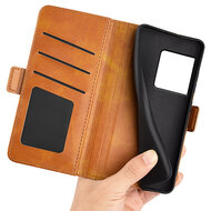 Sony Xperia 1 VIII Hoesje - MobyDefend Luxe Wallet Book Case (Sluiting Zijkant) - Lichtbruin