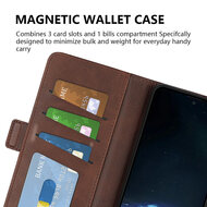 Sony Xperia 1 VIII Hoesje - MobyDefend Luxe Wallet Book Case (Sluiting Zijkant) - Bruin