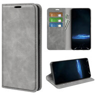 Sony Xperia 1 VIII Hoesje - MobyDefend Luxe Wallet Bookcase (Magnetische Sluiting) - Grijs