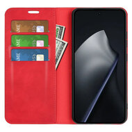 Xiaomi 17T Hoesje - MobyDefend Luxe Wallet Bookcase (Magnetische Sluiting) - Rood