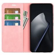 Xiaomi 17T Hoesje - MobyDefend Luxe Wallet Bookcase (Magnetische Sluiting) - Roze