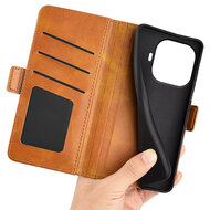 Xiaomi 17T Hoesje - MobyDefend Luxe Wallet Book Case (Sluiting Zijkant) - Lichtbruin