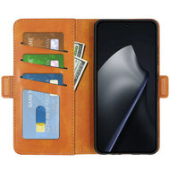 Xiaomi 17T Hoesje - MobyDefend Luxe Wallet Book Case (Sluiting Zijkant) - Lichtbruin