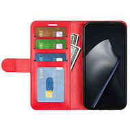 Xiaomi 17T Hoesje - MobyDefend Wallet Book Case (Sluiting Achterkant) - Rood
