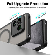 Sony Xperia 1 VIII Hoesje - MobyDefend MagSafe Case Mat Transparant Met Gekleurde Rand - Groen