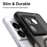 Sony Xperia 1 VIII Hoesje - MobyDefend MagSafe Case Mat Transparant Met Gekleurde Rand - Groen