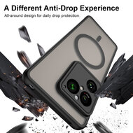 Sony Xperia 1 VIII Hoesje - MobyDefend MagSafe Case Mat Transparant Met Gekleurde Rand - Zwart