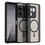 Sony Xperia 1 VIII Hoesje - MobyDefend MagSafe Case Mat Transparant Met Gekleurde Rand - Zwart